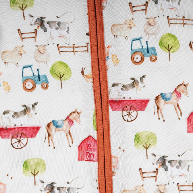 Farm Buddies Half Sleeves Zipper Romper