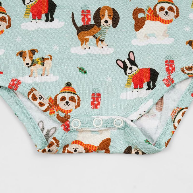 Puppy Love Blue Newborn Onesie