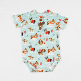 Puppy Love Blue Newborn Onesie