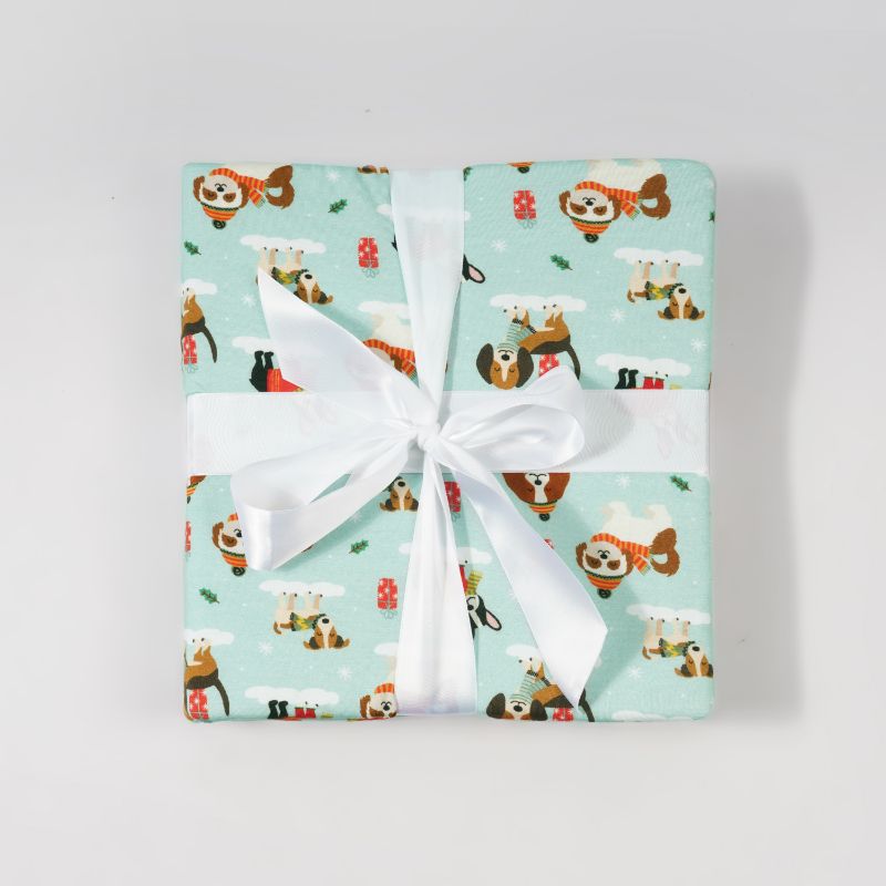 Puppy Love Blue Bamboo Hooded Towel