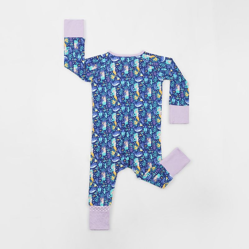 Mermaid Dreams Long Sleeves Zipper Romper