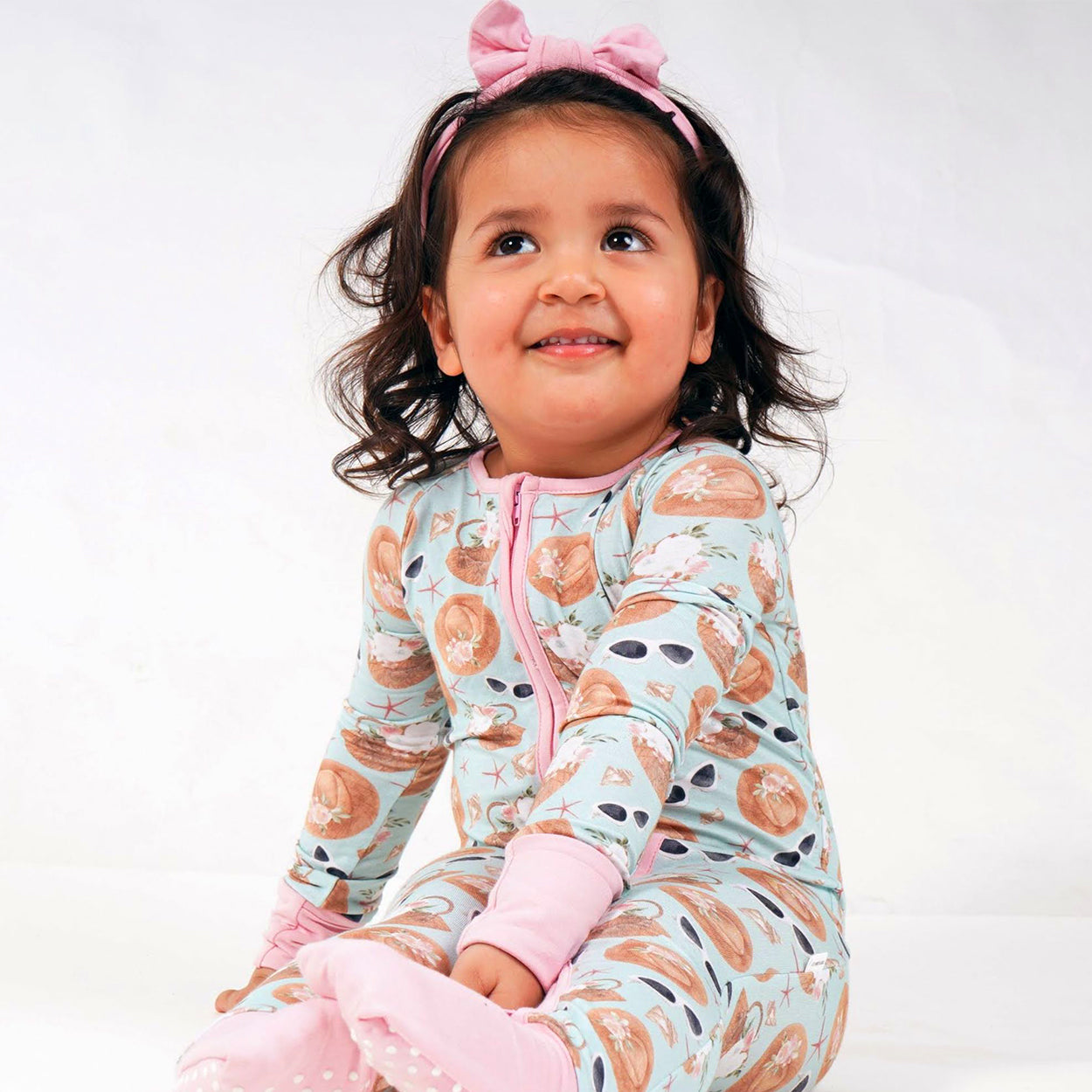 Butterchoc, Signature Pink & Hamptons Long Sleeves Zipper Rompers combo