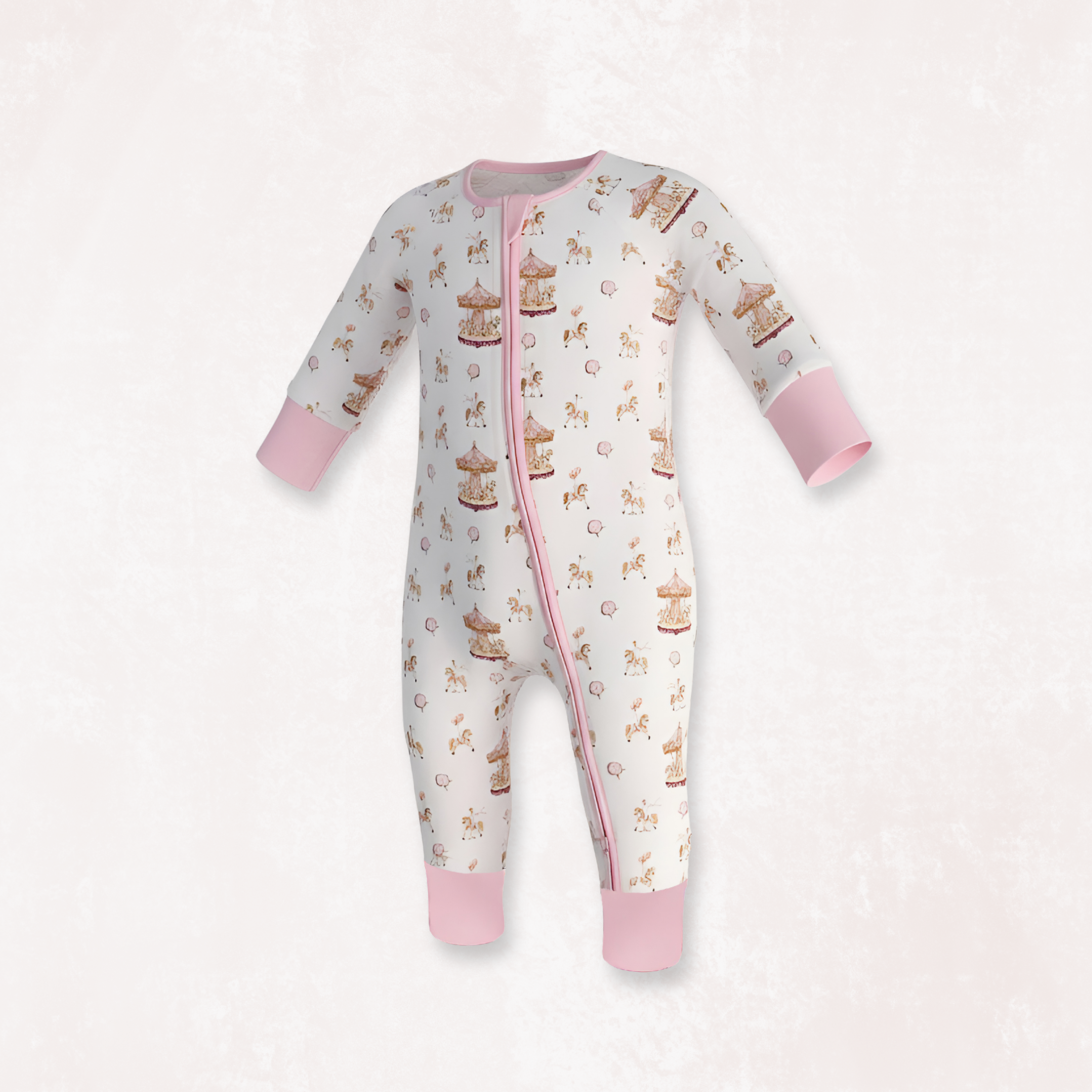 Carousel Rose Long Sleeves Zipper