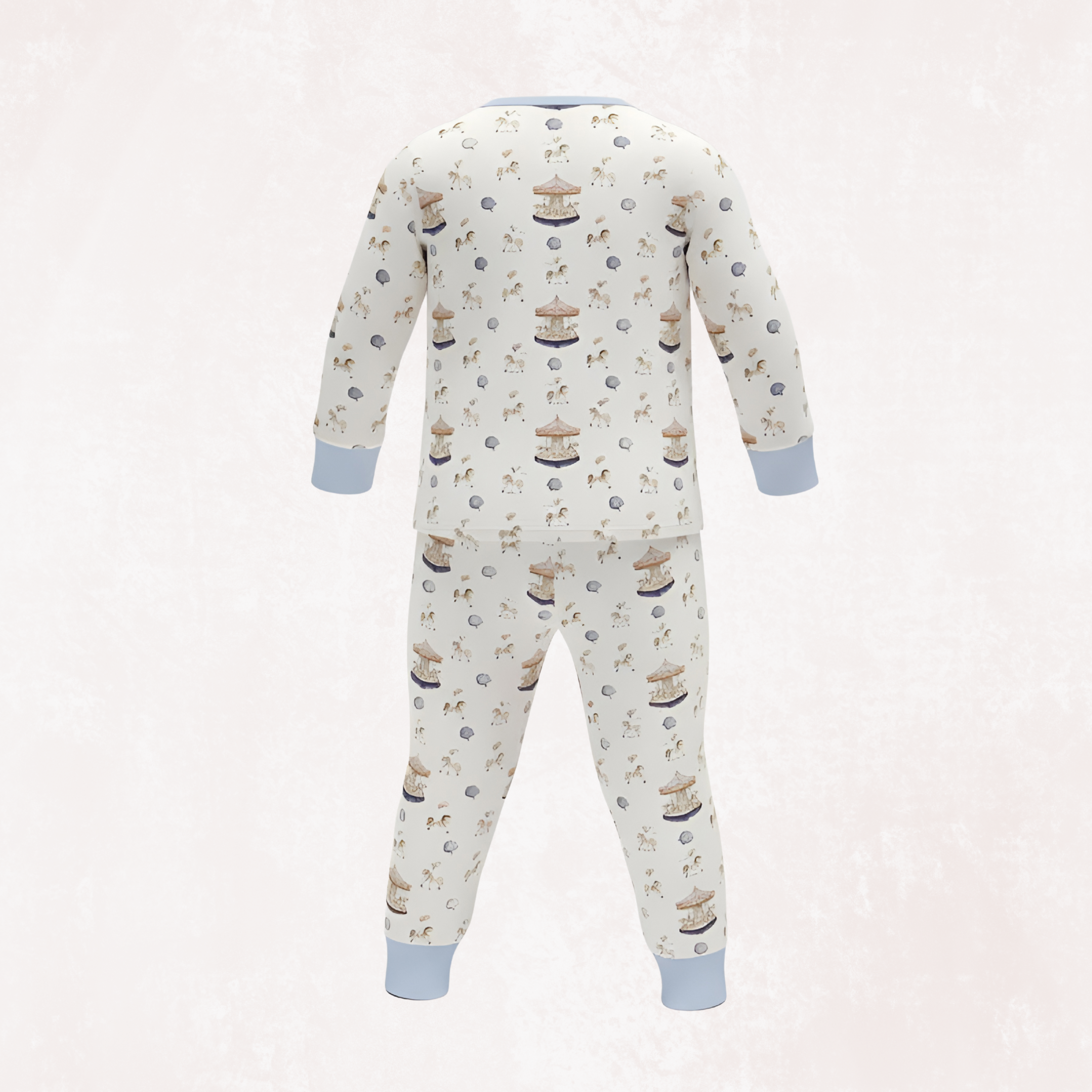 Carousel Blue Pajama Set