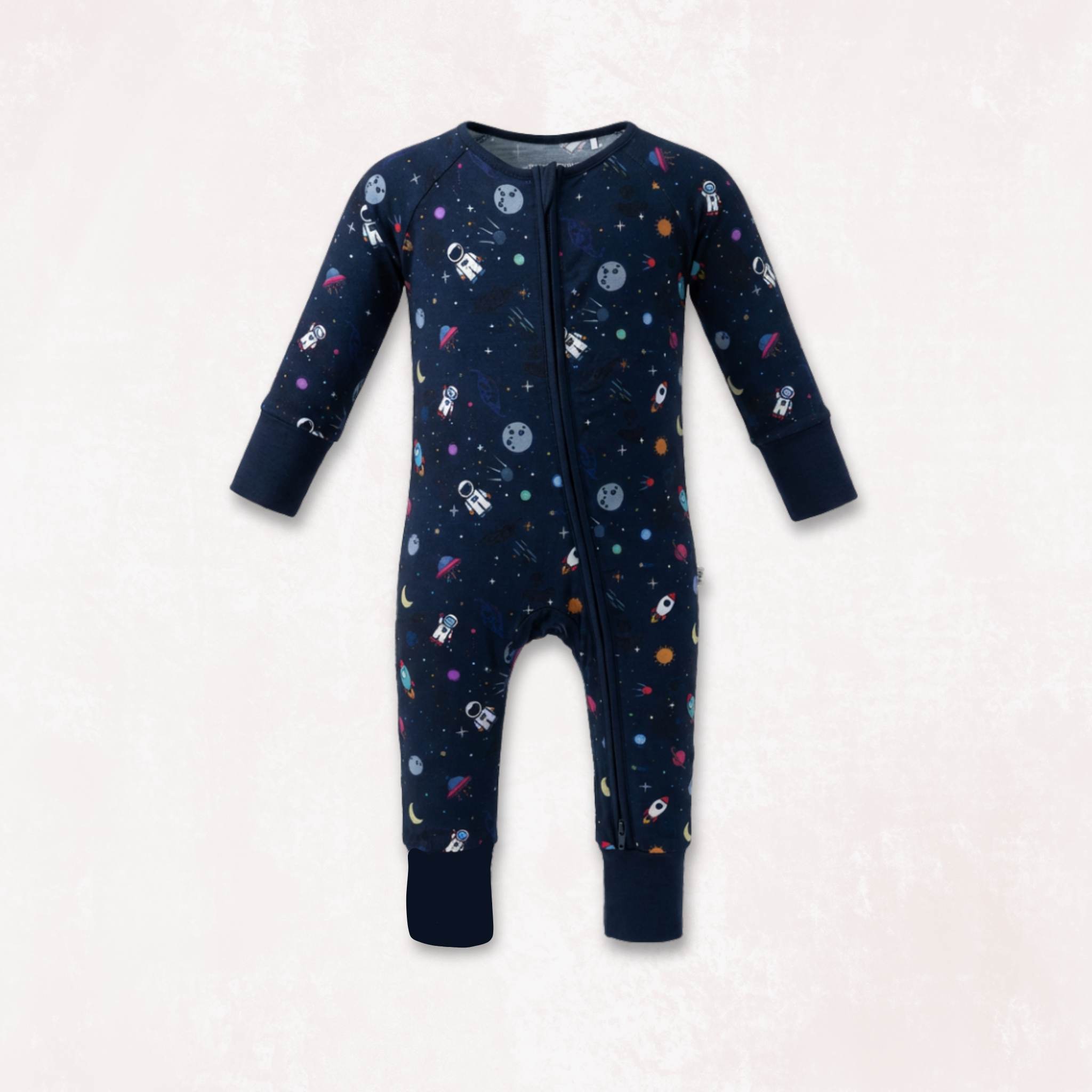Rocketship Long Sleeves Zipper Romper