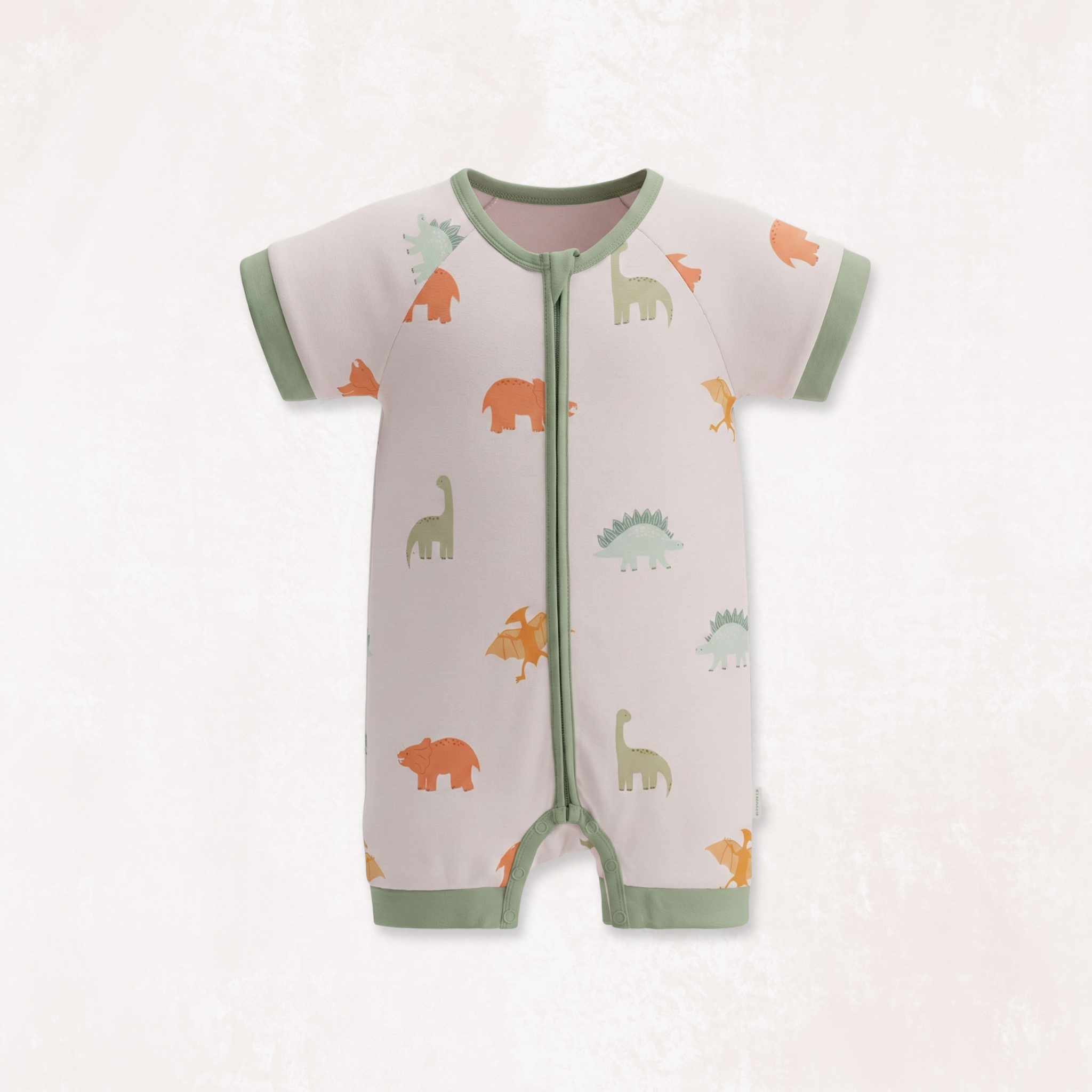 Dino Dreams Half Sleeves Zipper Romper