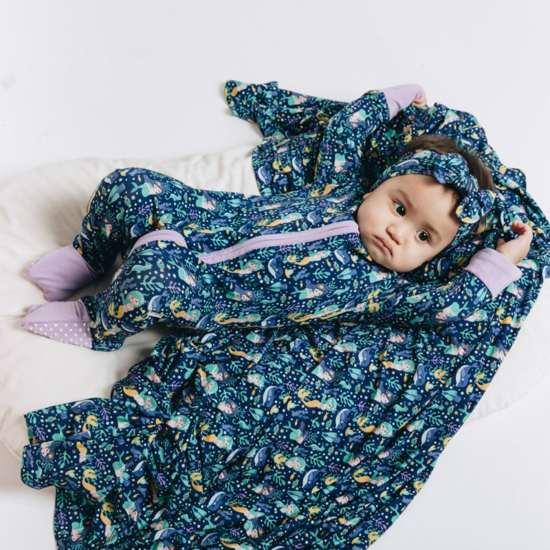 Mermaid Dreams Long Sleeves Zipper Romper