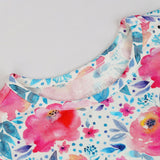 Pink Rose  Bodysuit Twirl Dress