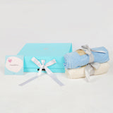 Organic Bamboo Baby Boy Blanket Duo Set - Blue