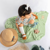 Pistachio Organic Bamboo Knit Blanket