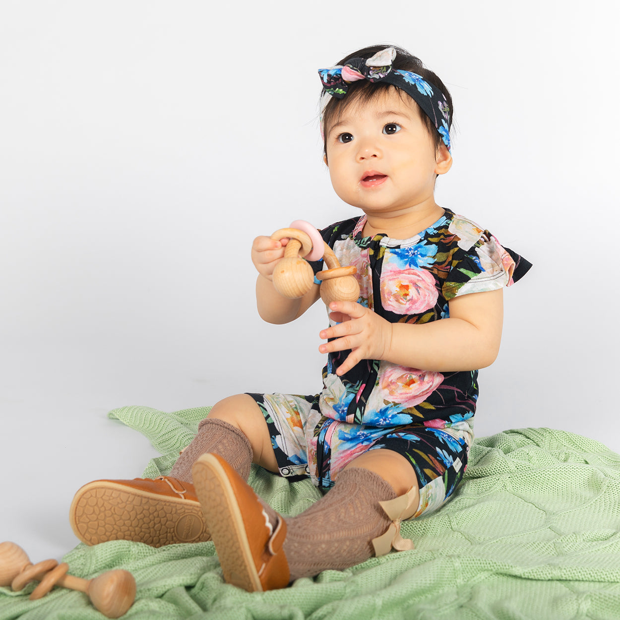 Pistachio Organic Bamboo Knit Blanket