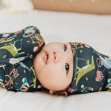 Cycle Safari Swaddle Blanket and Hat Set