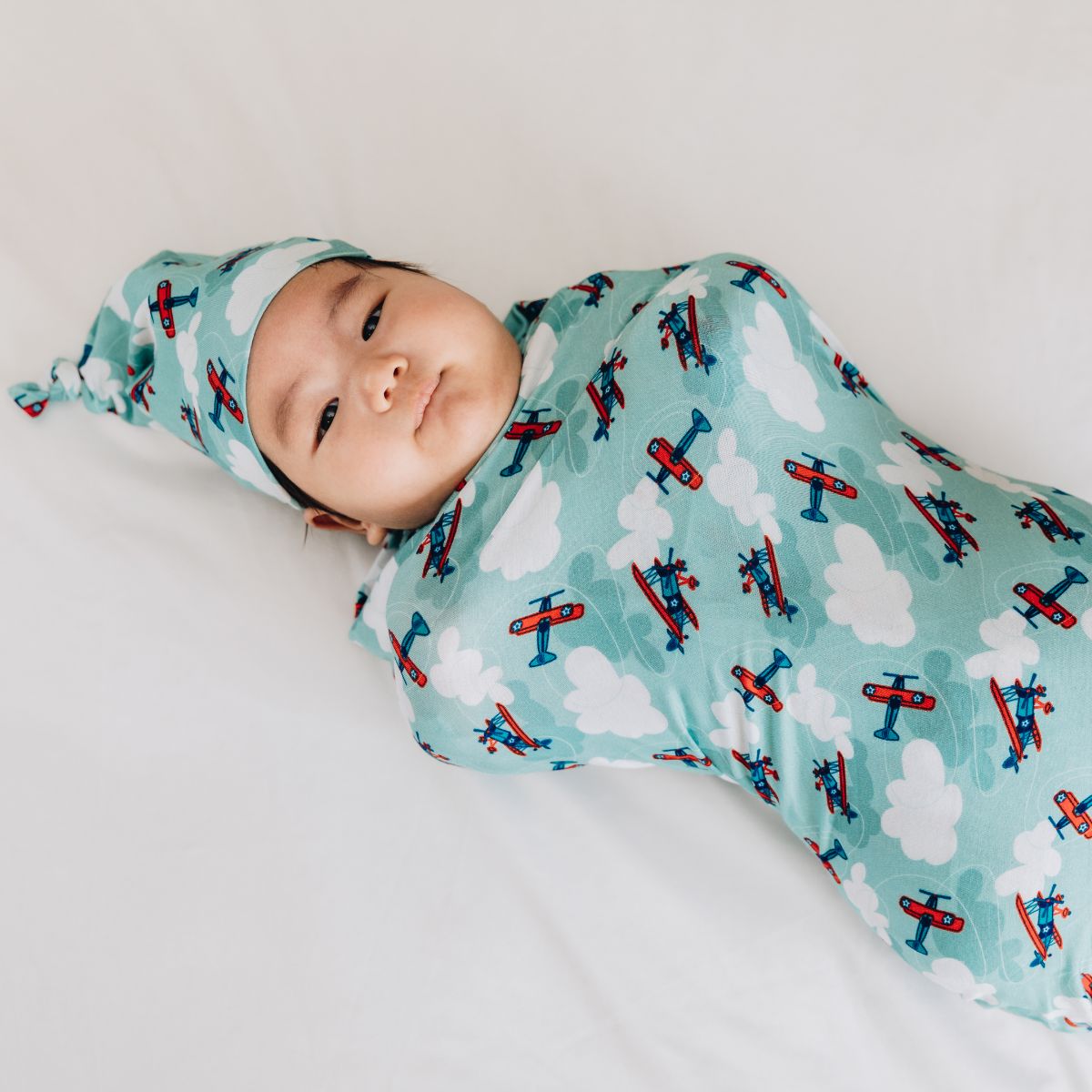 Jet Set Go Swaddle Blanket and Hat Set
