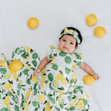 Lemon Angel Swaddle Blanket and Headband Set