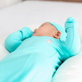 Signature Newborn Toffee Knot Gown (Aqua Blue)