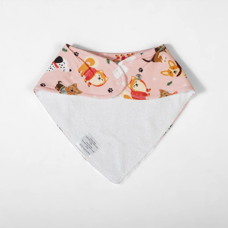 Puppy Love Pink Bandana Baby Bib