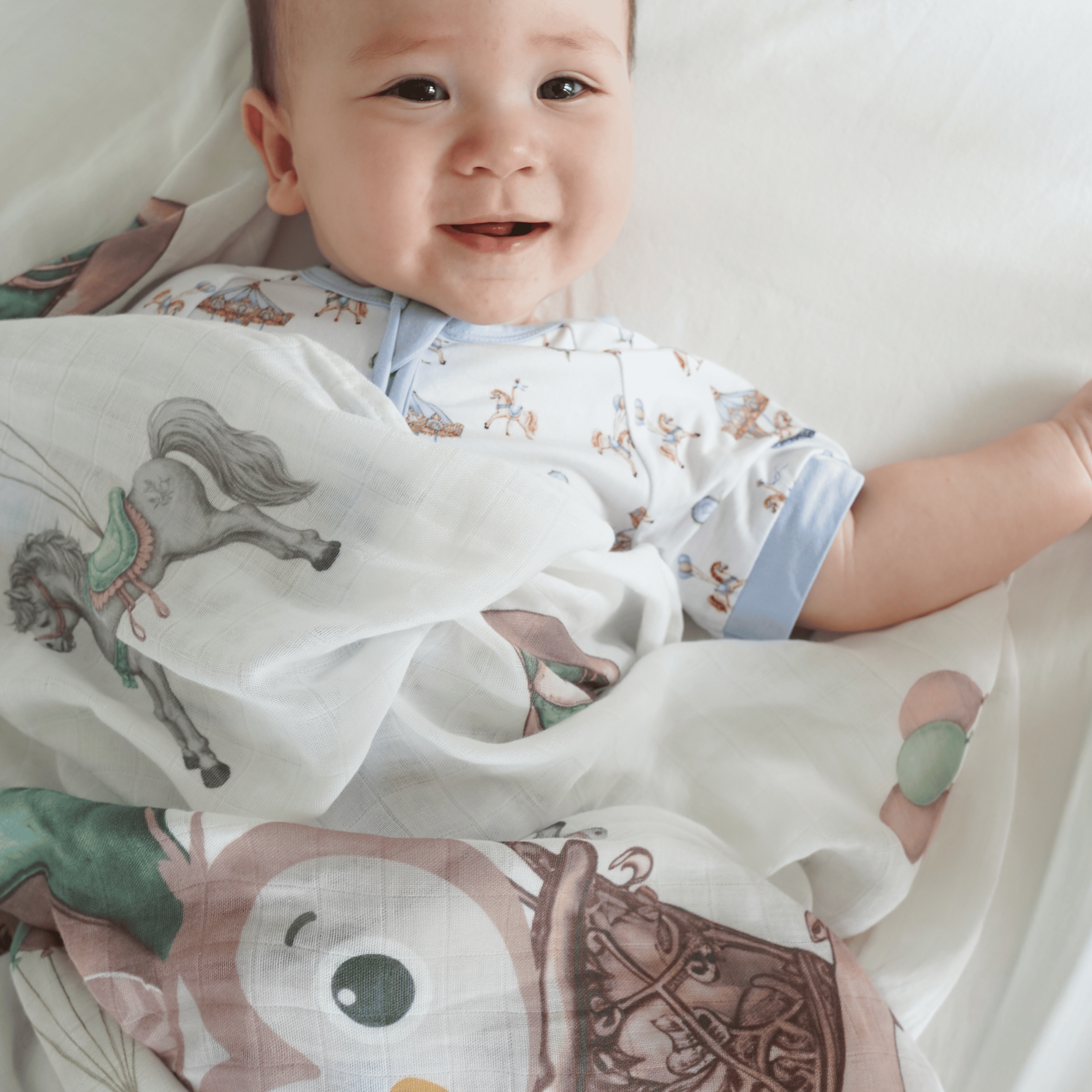 Owl Voyage Bamboo Muslin Swaddle
