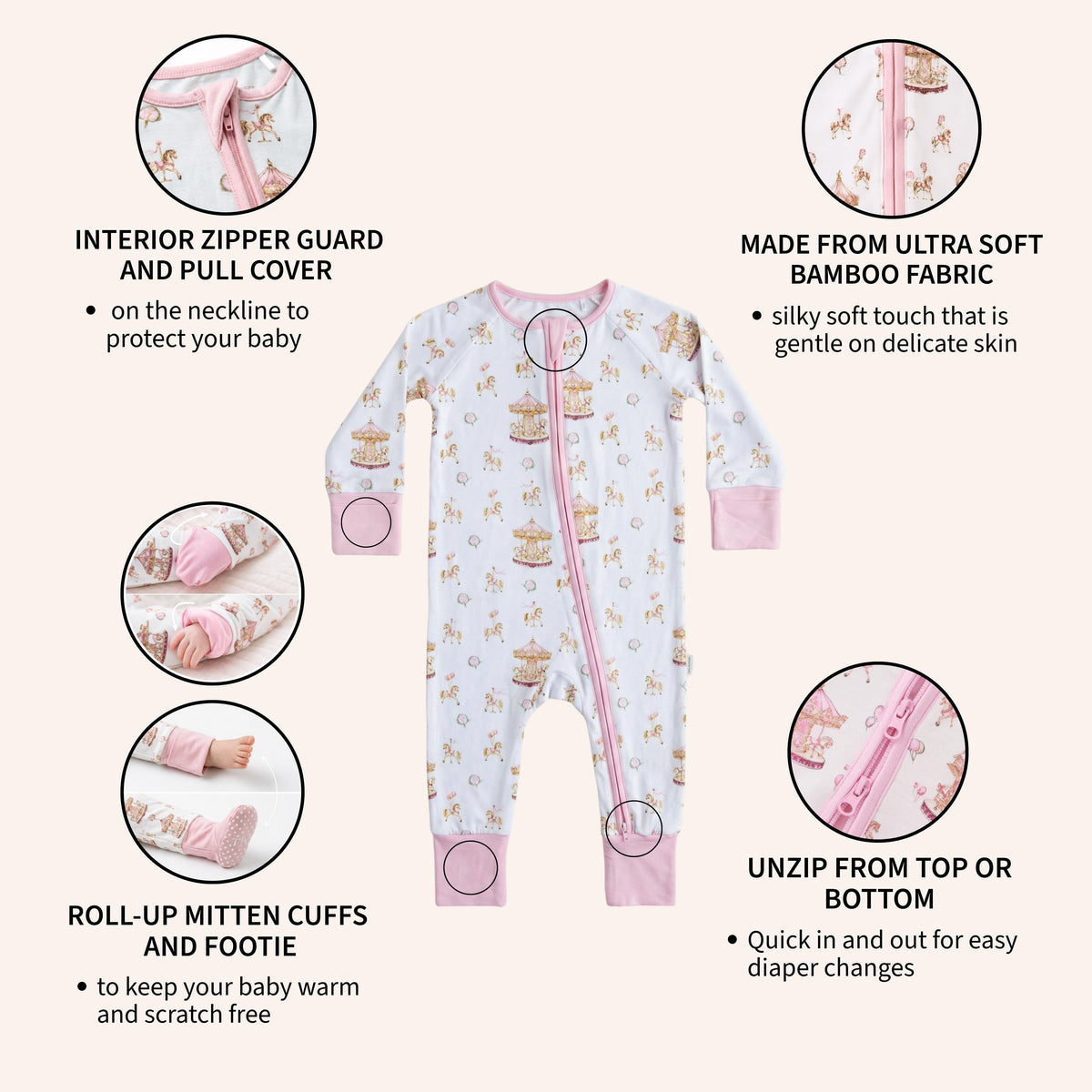 Teddy Tales  Long Sleeves Zipper