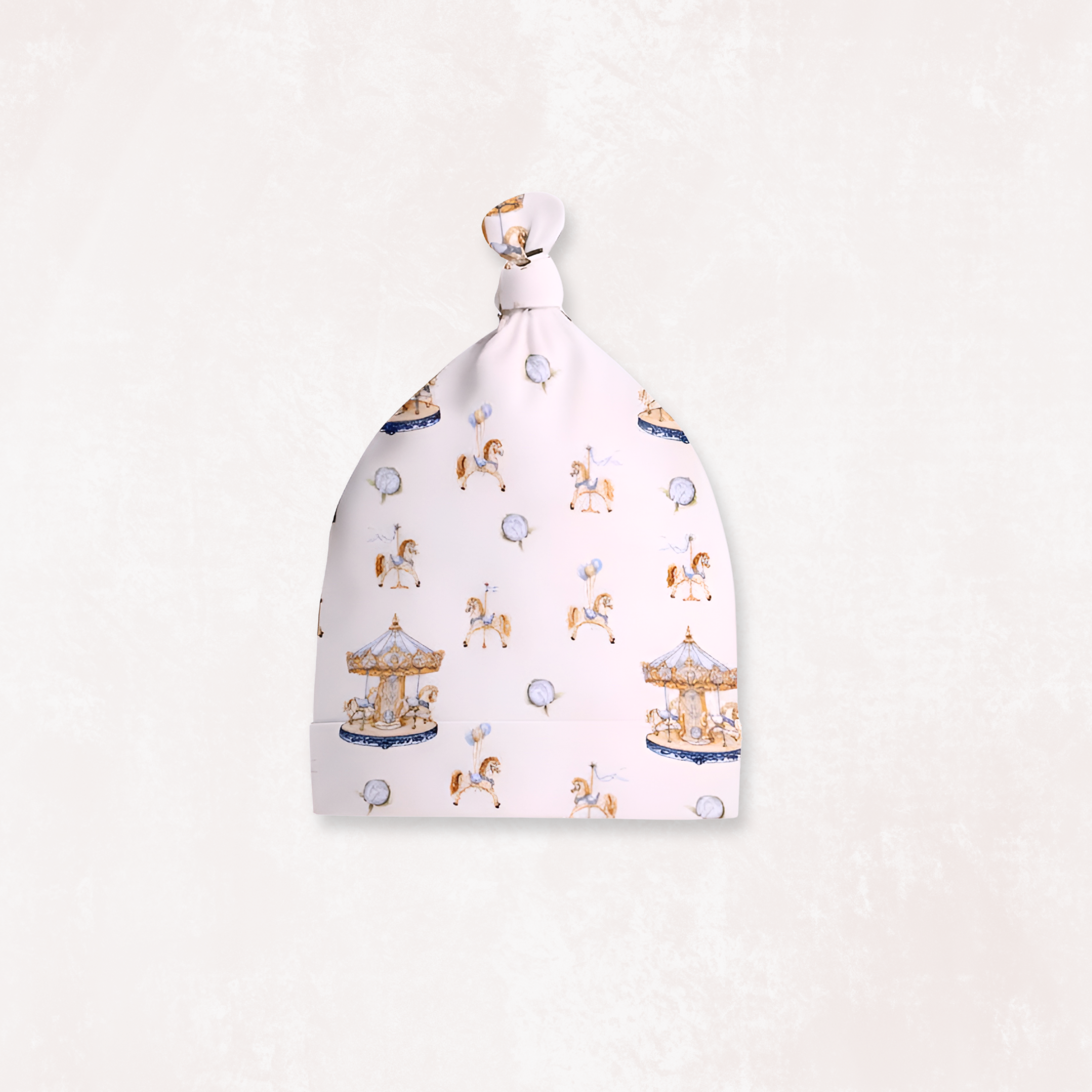 Carousel Blue Baby Boy Hat Beanie