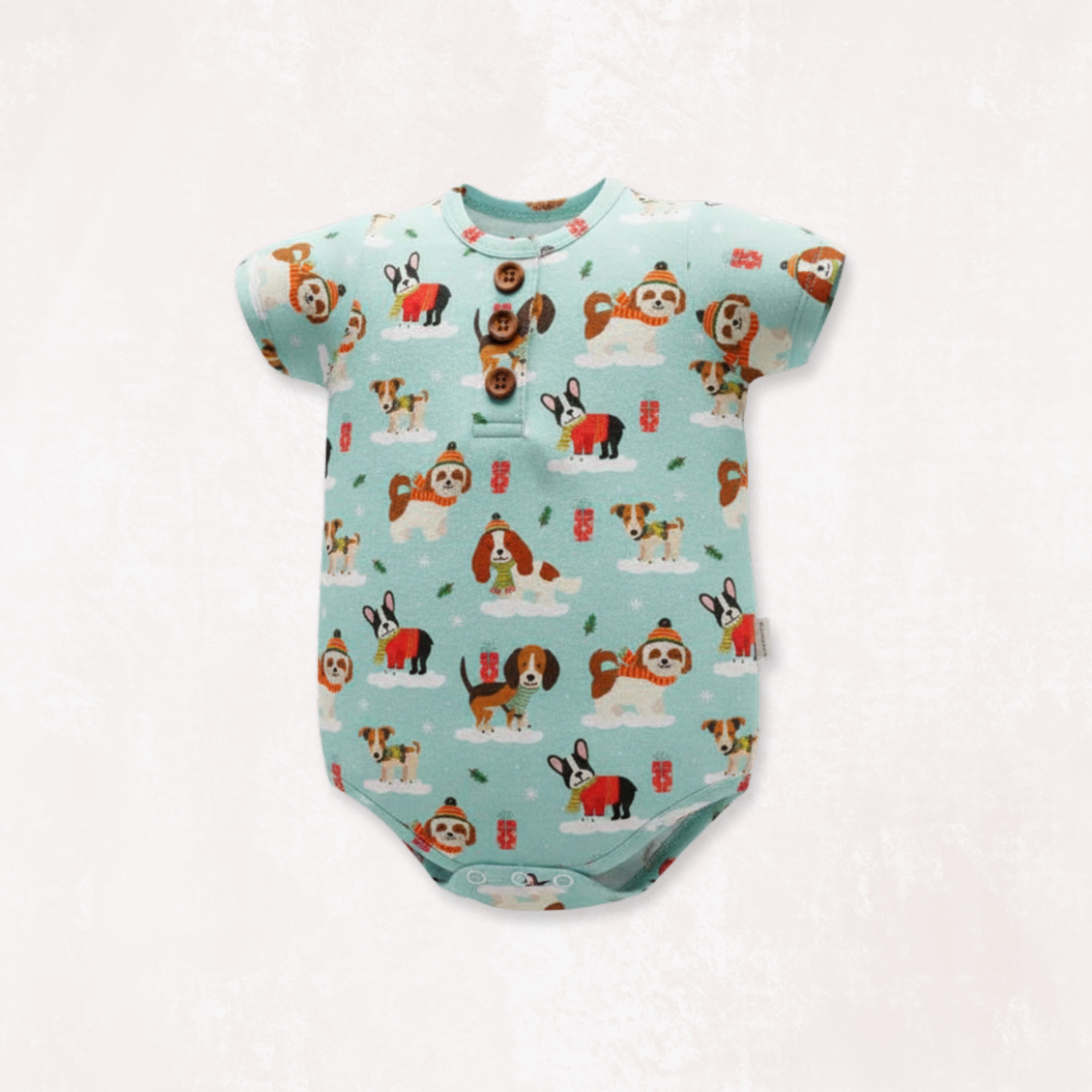 Puppy Love Blue Newborn Onesie