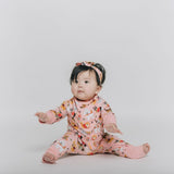 Puppy Love Pink Long Sleeves Zipper Romper