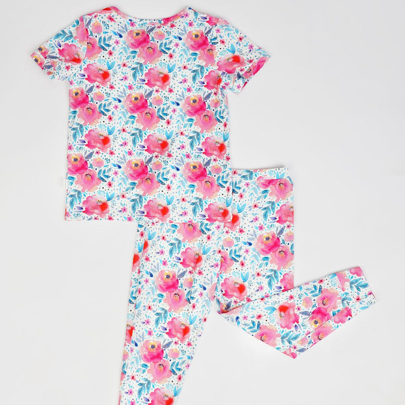 Pink Rose with Buttons & Frills PJ Set