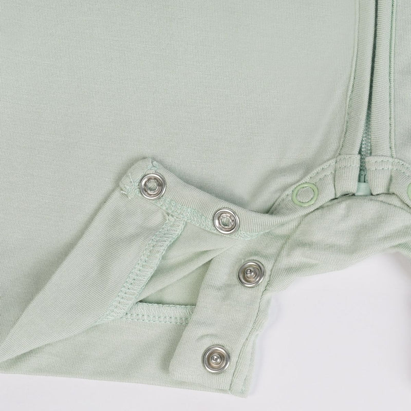 Signature Half Sleeves Zipper Romper (Mint Green)