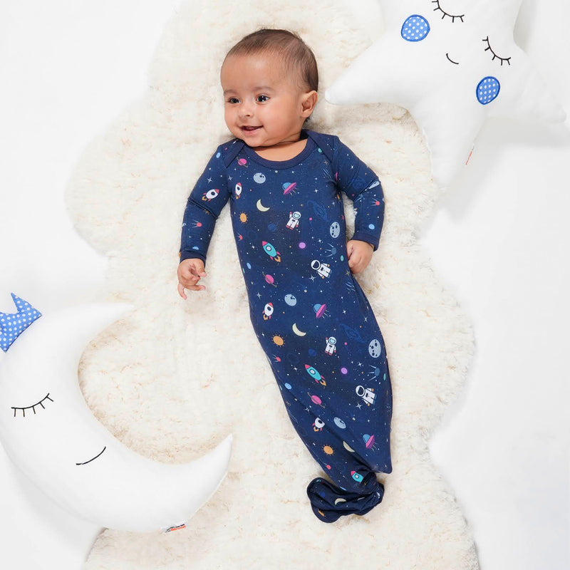 Rocketship Newborn Toffee Knot Gown