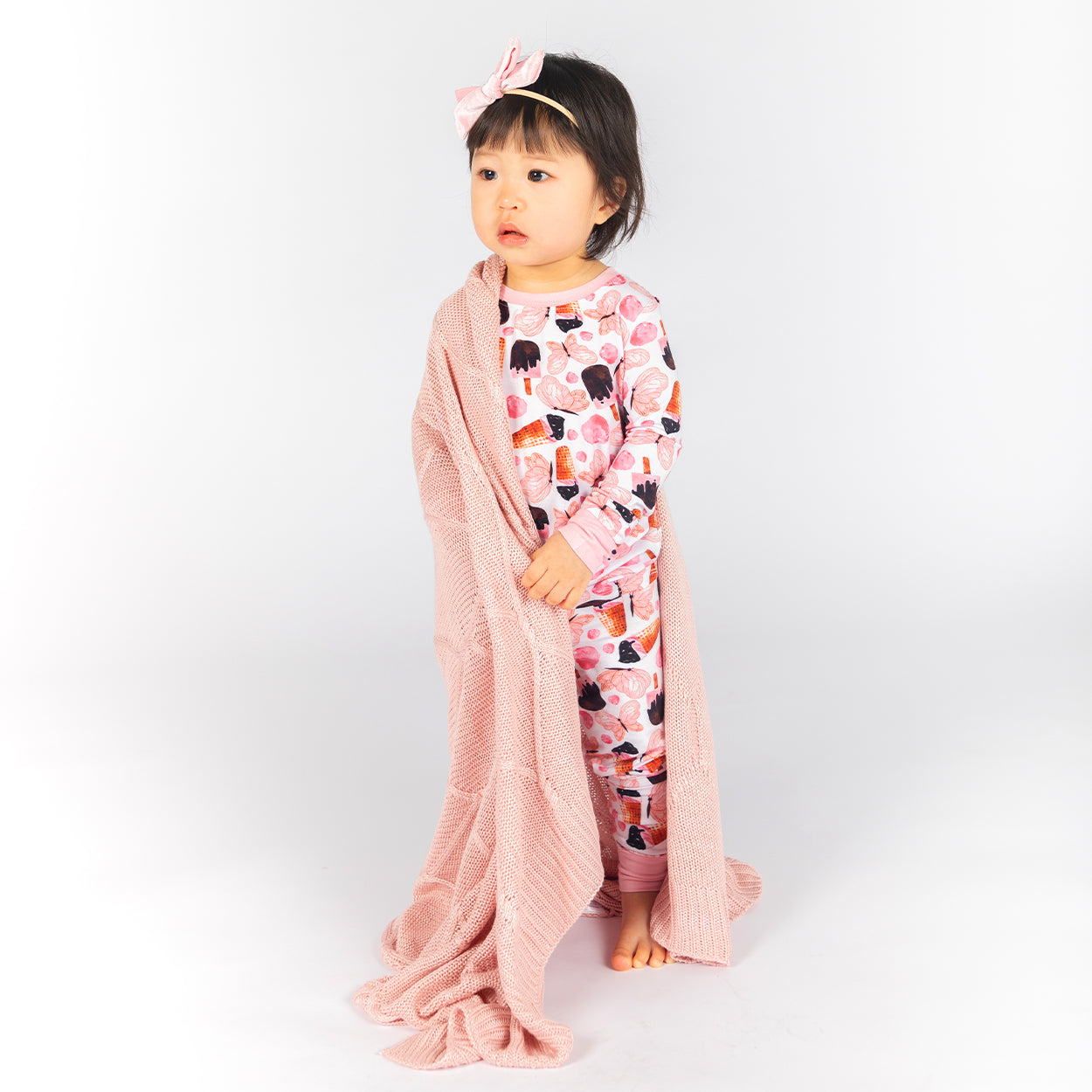 Mistyrose Organic Bamboo Knit Blanket