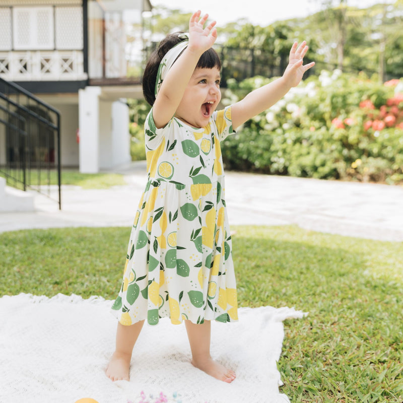 Lemon Angel Bodysuit Twirl Dress