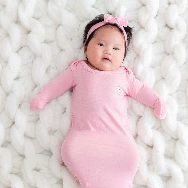 Signature Newborn Toffee Knot Gown (Baby Pink)