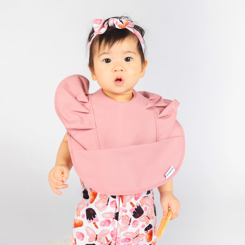 Blush Waterproof Feeding Bib