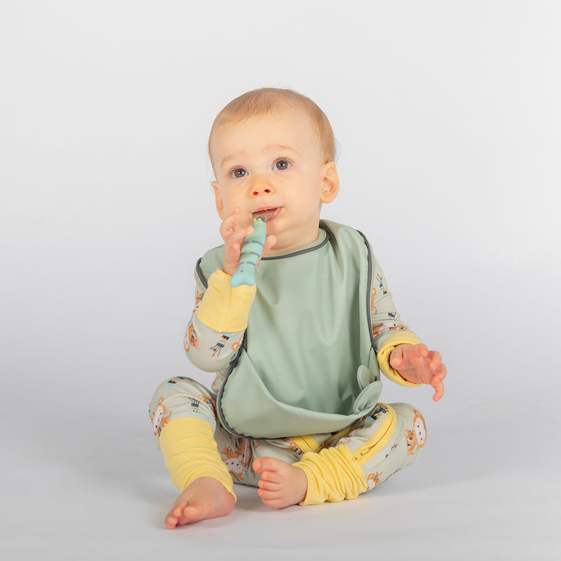 Olive | Waterproof Feeding Bib